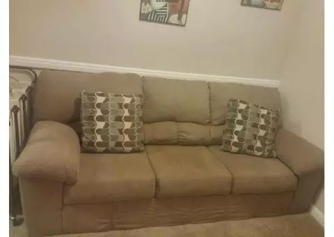 Tan 3 Seat Couch